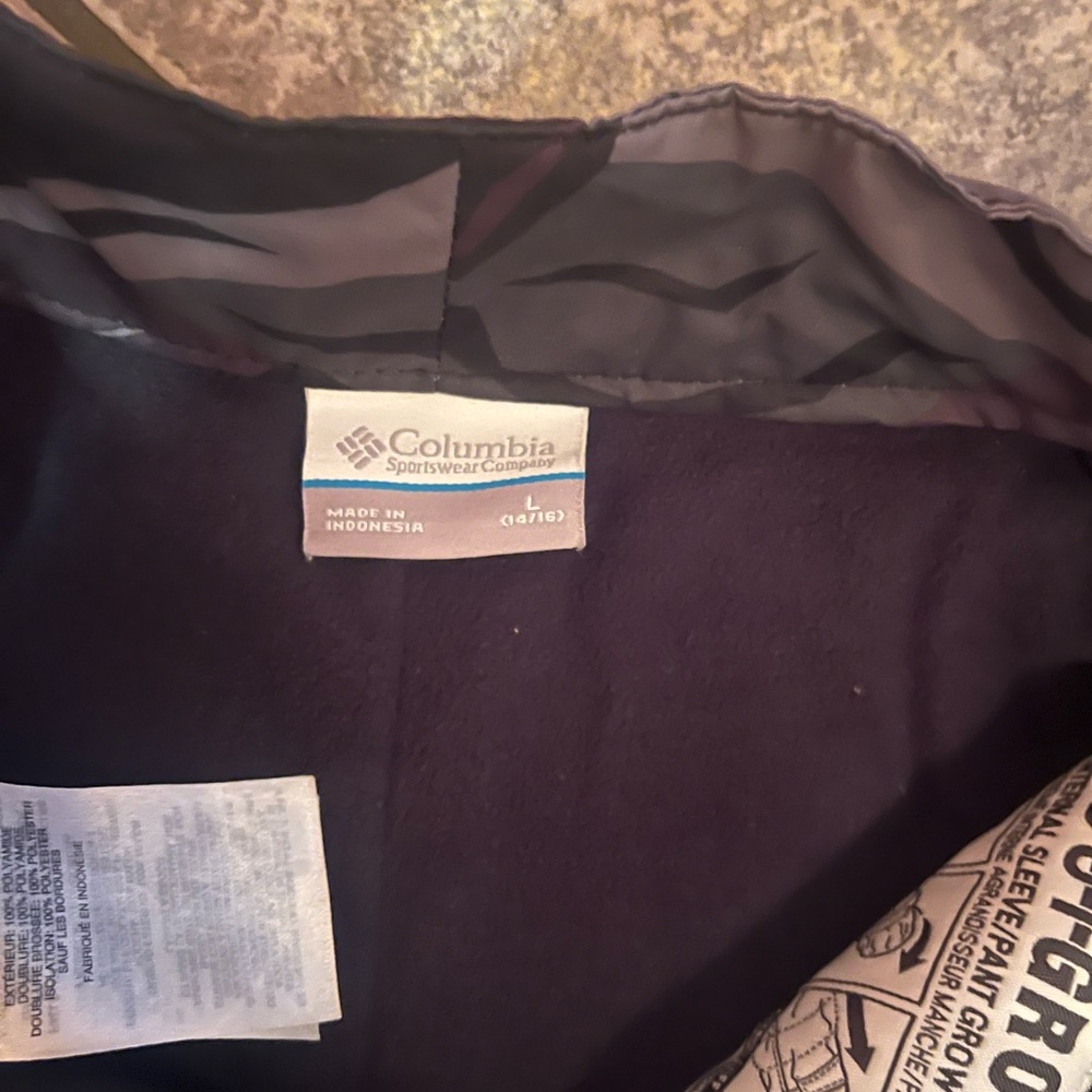 Columbia snow ski pants 14/16 large - like new